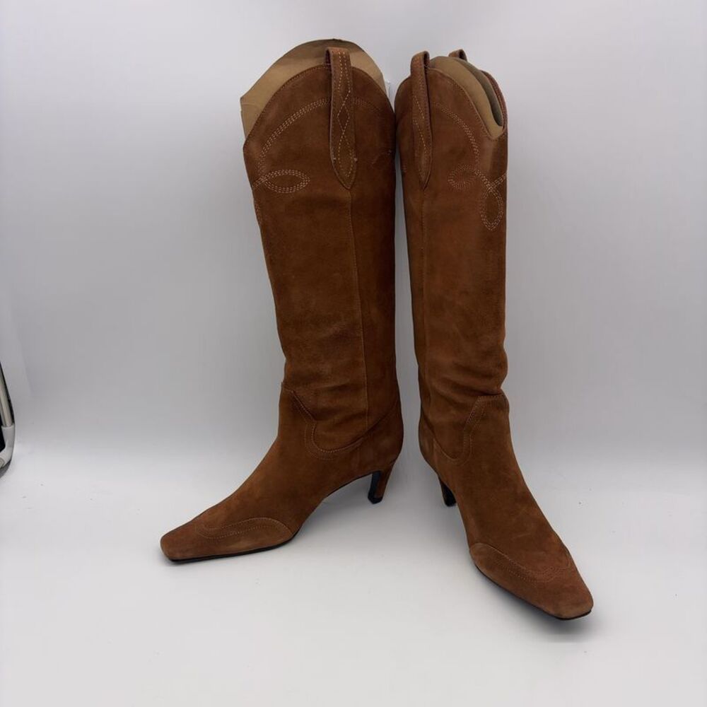 Black Suede Studio Tall Suede Boots - Picture 2 of 6